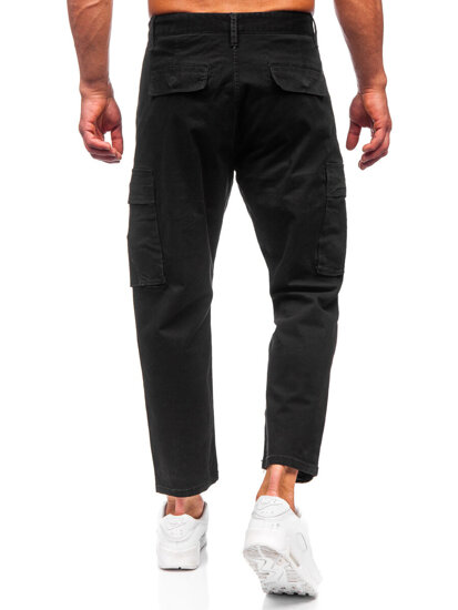 Pantaloni cargo negri Bolf 77323