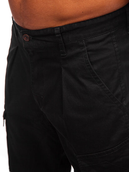 Pantaloni cargo negri Bolf 77323