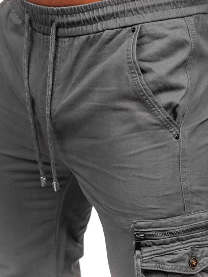 Pantaloni cargo negri Bolf MP0181G