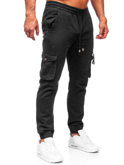 Pantaloni cargo negri Bolf MP0181N