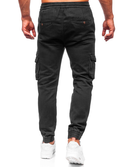 Pantaloni cargo negri Bolf MP0181N