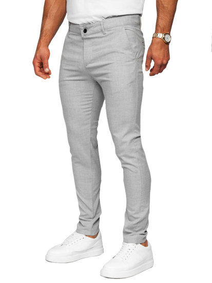 Pantaloni chino gri pentru bărbați Bolf 0041