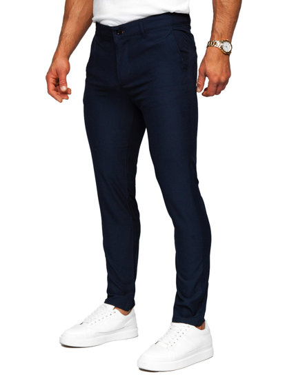 Pantaloni chinos albastru-închis Bolf 0031