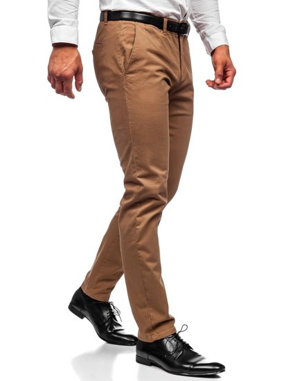 Pantaloni chinos camel bărbati Bolf 1143