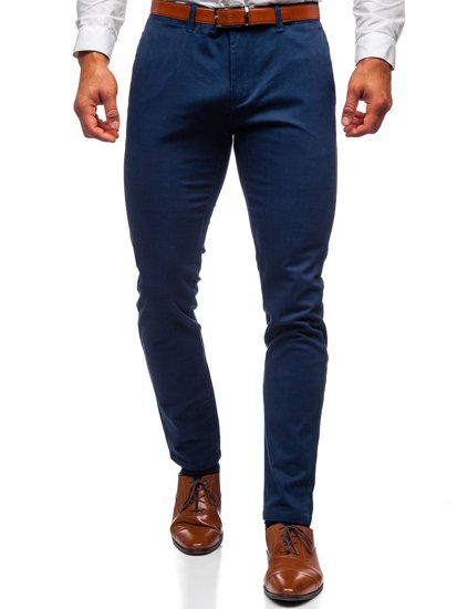 Pantaloni chinos indigo bărbati Bolf 1143