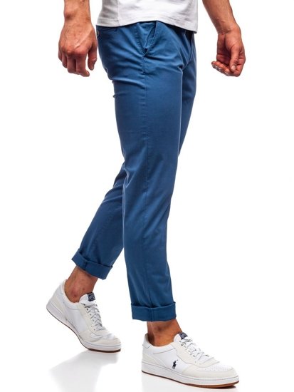 Pantaloni chinos indigo bărbați Bolf 1146