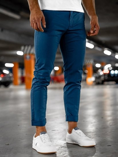 Pantaloni chinos indigo bărbați Bolf 1146