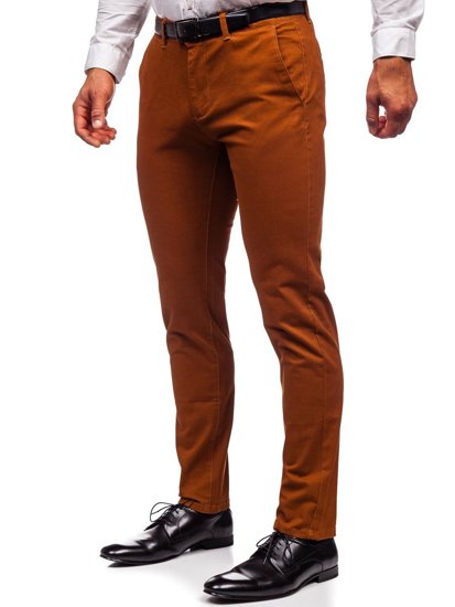 Pantaloni chinos maro bărbati Bolf 1143