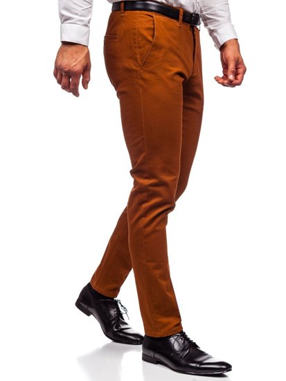 Pantaloni chinos maro bărbati Bolf 1143