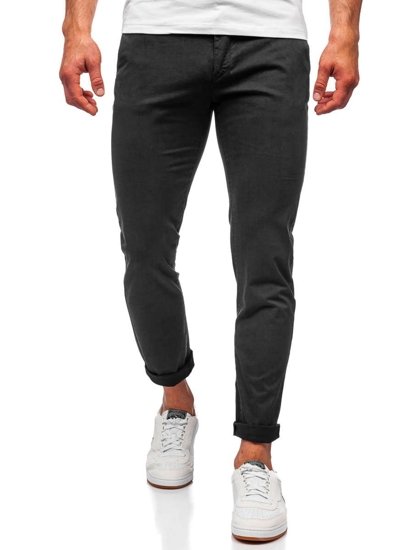 Pantaloni chinos negri bărbați Bolf 1146