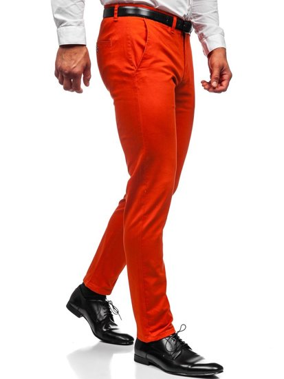 Pantaloni chinos portocaliu bărbati Bolf 1143