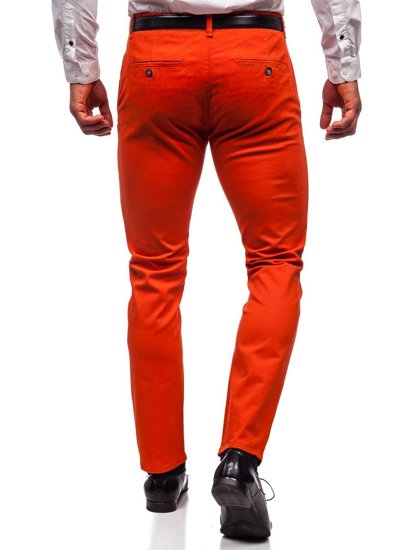 Pantaloni chinos portocaliu bărbati Bolf 1143