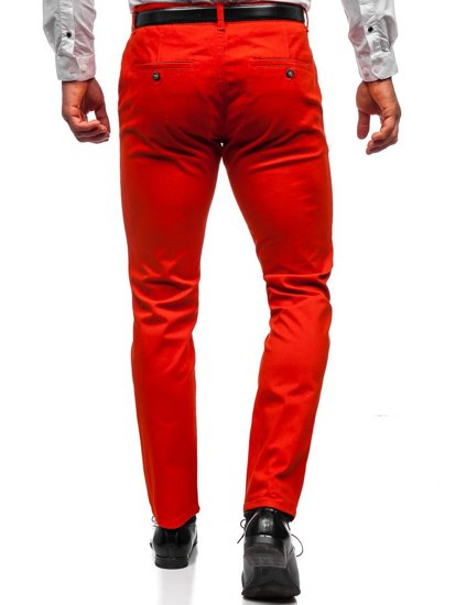 Pantaloni chinos portocaliu-închis bărbati Bolf 1143