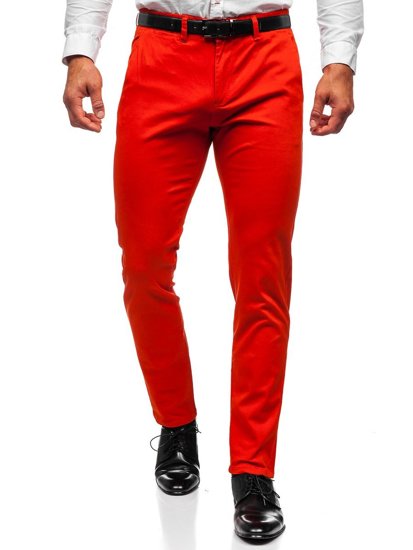 Pantaloni chinos portocaliu-închis bărbati Bolf 1143