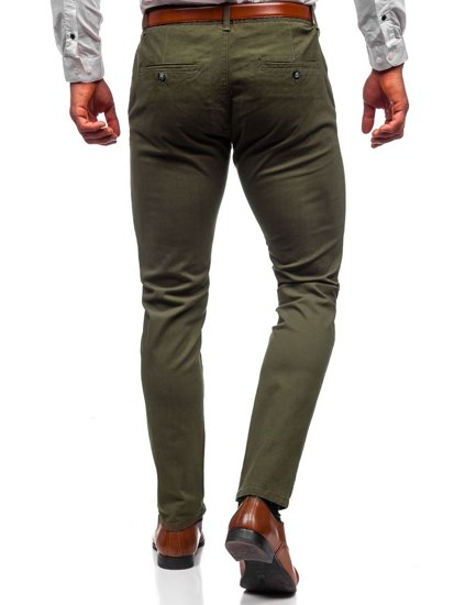 Pantaloni chinos verde bărbati Bolf 1143