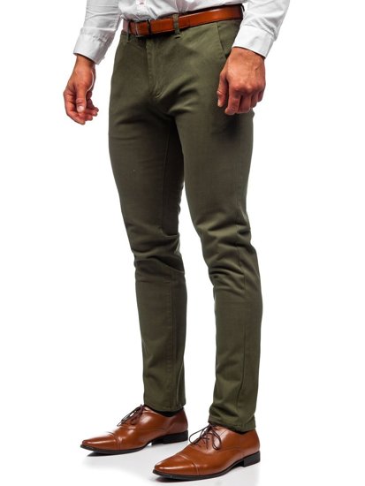 Pantaloni chinos verde bărbati Bolf 1143