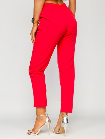 Pantaloni coral cu nasturi decorativi dame Bolf 8155