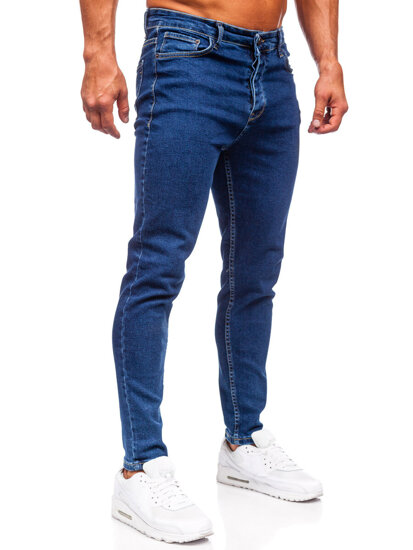 Pantaloni de blugi pentru bărbați, de culoare bleumarin, cu ajustare normală Bolf 6019