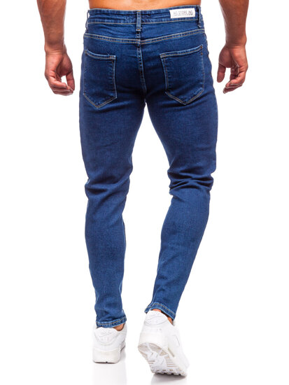 Pantaloni de blugi pentru bărbați, de culoare bleumarin, cu ajustare normală Bolf 6019