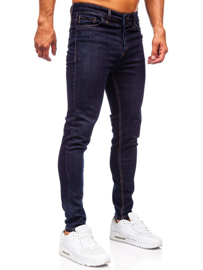 Pantaloni de blugi skinny pentru bărbați, de culoare bleumarin, Bolf 5308