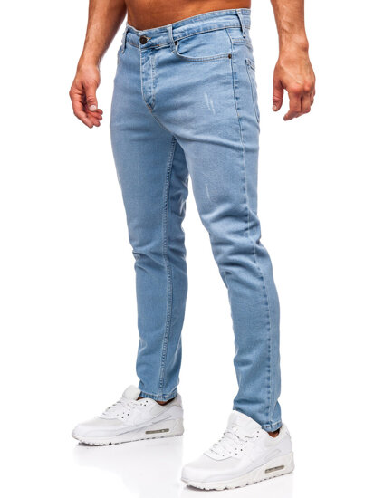 Pantaloni de blugi slim pentru bărbați, albaștri Bolf 6472