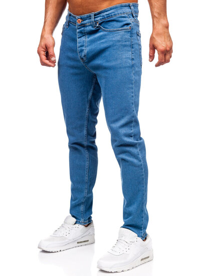 Pantaloni de blugi slim pentru bărbați, albastru marin Bolf 6455