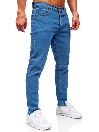 Pantaloni de blugi slim pentru bărbați, albastru marin Bolf 6455