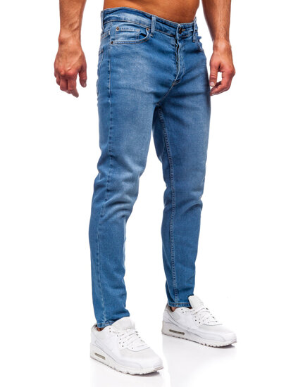 Pantaloni de blugi slim pentru bărbați, albastru marin Bolf 6471