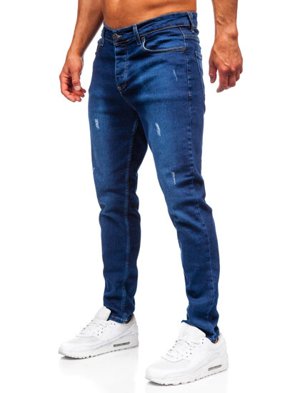 Pantaloni de blugi slim pentru bărbați, albastru marin Bolf 6516