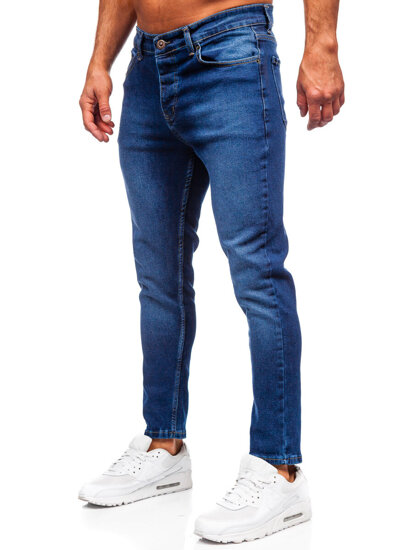 Pantaloni de blugi slim pentru bărbați, albastru marin Bolf 6732