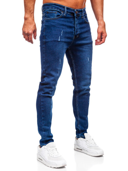 Pantaloni de blugi slim pentru bărbați, albastru marin Bolf 6735