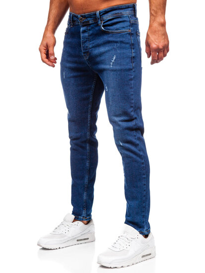 Pantaloni de blugi slim pentru bărbați, albastru marin Bolf 6835