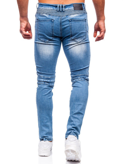 Pantaloni de denim pentru bărbați, albaștri, cu ajustare normală Bolf MP0029BC