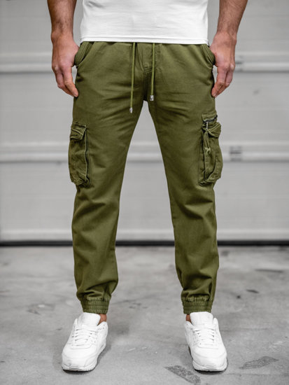 Pantaloni de jogging cargo kaki pentru bărbați Bolf MP0181MVA