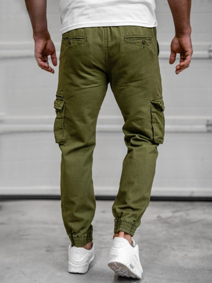 Pantaloni de jogging cargo kaki pentru bărbați Bolf MP0181MVA