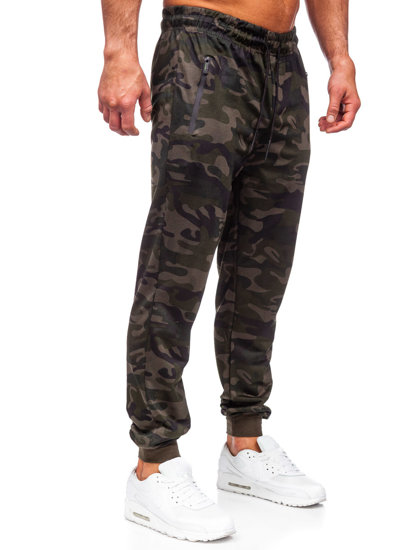 Pantaloni de jogging de camuflaj pentru bărbați, de culoare verde închis, de la Bolf JX6185