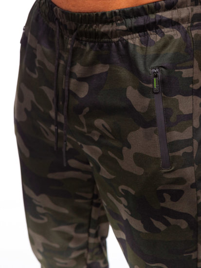 Pantaloni de jogging de camuflaj pentru bărbați, de culoare verde închis, de la Bolf JX6185