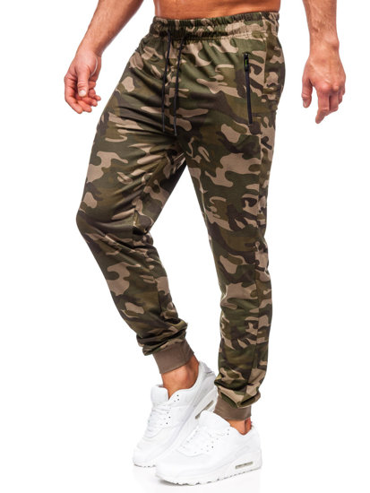 Pantaloni de jogging de camuflaj pentru bărbați verzi de la Bolf JX6185