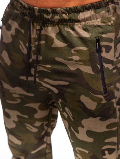 Pantaloni de jogging de camuflaj pentru bărbați verzi de la Bolf JX6185