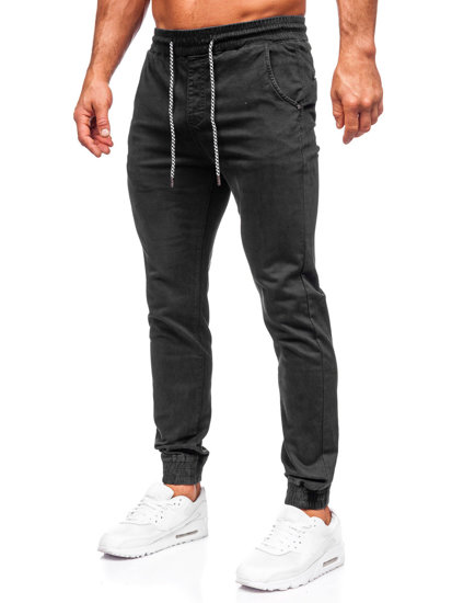 Pantaloni de jogging din material negru pentru bărbați de la Bolf KA6792