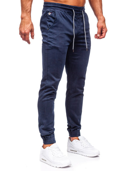 Pantaloni de jogging din țesătură bleumarin pentru bărbați de la Bolf KA6792