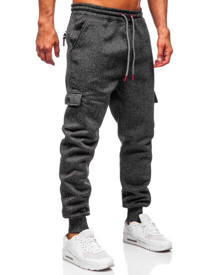 Pantaloni de jogging pentru bărbați izolați cu grafit Bolf Q1108