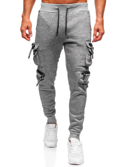 Pantaloni de jogging pentru bărbați izolați gri, pantaloni cargo, pantaloni de trening de la Bolf HSS361