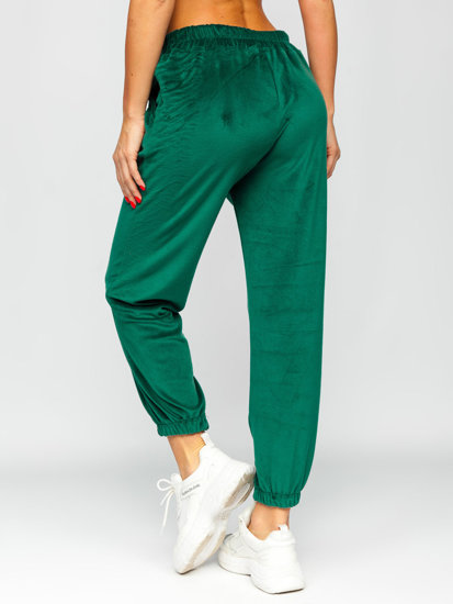 Pantaloni de training catifea verzi dame Bolf 3840