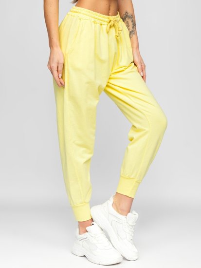 Pantaloni de training galbeni dame Bolf 0011