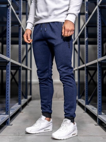 Pantaloni de trening bărbați bleumarin Bolf AM72