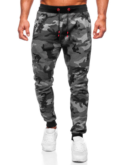 Pantaloni de trening bărbați camuflaj-grafit Bolf KZ15