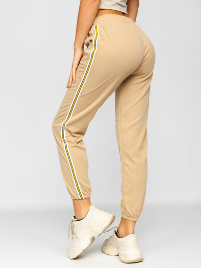 Pantaloni de trening bej dame Bolf YW01020B