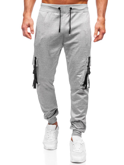 Pantaloni de trening cargo joggers gri Bolf 8K1117