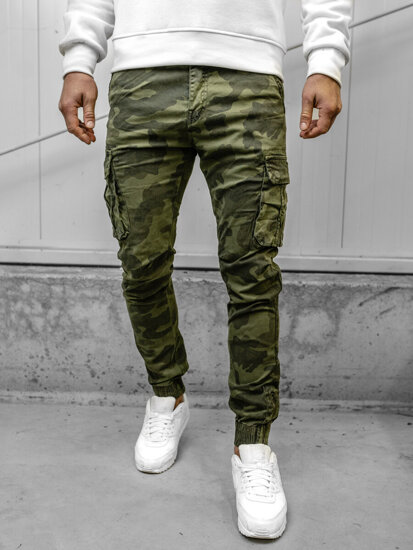 Pantaloni de trening cargo kaki army Bolf 2232A